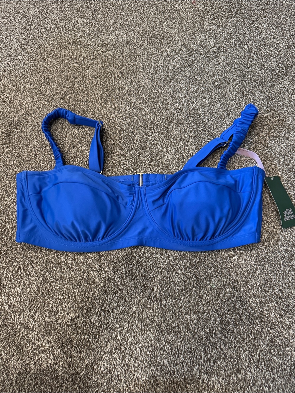 wild fable Royal Blue Underwire Bikini Top with Adjustable Straps